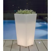 Vaso luminoso da esterno Melisa H 90 cm,in polietilene, luce bianco freddo E27 7W 600LM NEWGARDEN