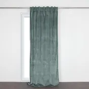 Tenda coprente Misty verde, fettuccia e passanti nascosti 135x280 cm