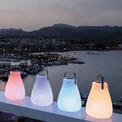 Lampada da esterno senza fili Kurbi H 37 cm, in polietilene, luce colori cangianti, Modulo LED