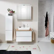 Mobile da bagno sotto lavabo balu L 75 x P 49 x H 53 cm bianco, lavabo non incluso