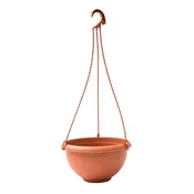 Vaso con supporto PLASTECNIC Terrae Basket con gancio universale in polipropilene H 17 cm,Ø 30 cm