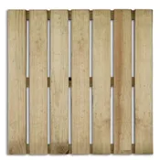 Piastrella ad appoggio in legno pino 50 x 50 cm  Sp 28 mm,  naturale