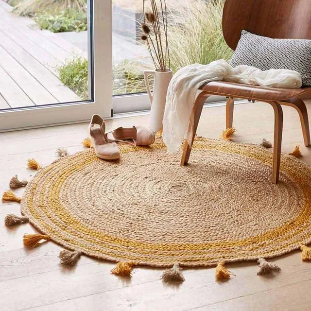 Il tappeto di iuta è perfetto per decorare la camera da letto stile naturale - Idea Leroy Merlin