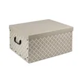 Scatola Madison L40 x H 25 x P 50 cm beige e bianco