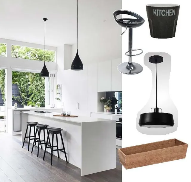 Comporre una cucina black and white – foto Gaiamiacola e Leroy Merlin