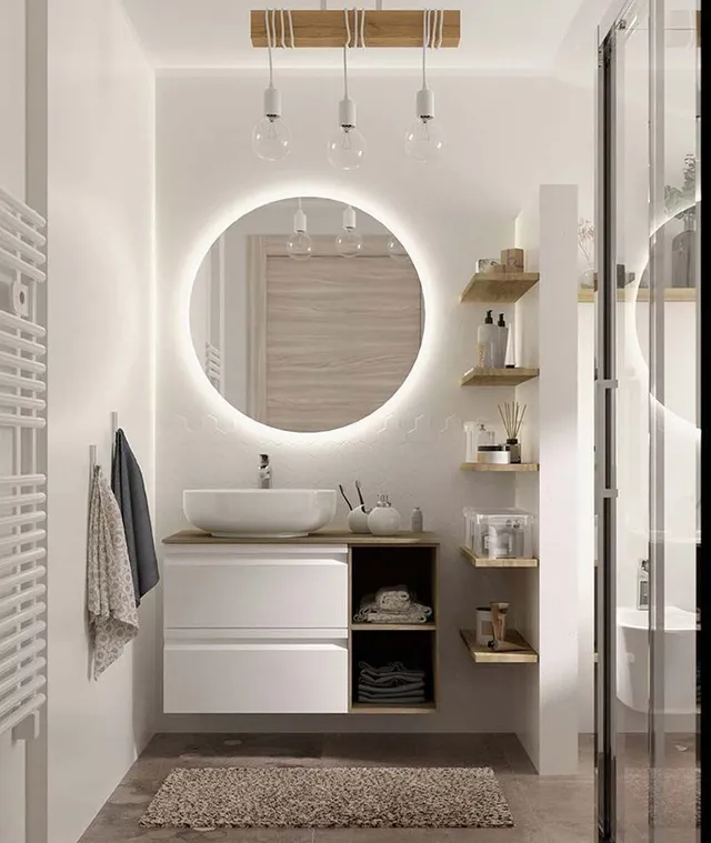 Un bagno Leroy Merlin, compatto e luminoso– Leroy Merlin