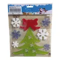 Sticker Albero di Natale e fiocchi di neve 20x20 cm