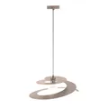 Lampadario Moderno Spirale tortora in ferro, D. 50 cm, L. 50 cm, NOVECENTO