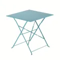 Tavolino da esterno FloraNATERIAL in acciaio blu per 2 persone 70x70cm