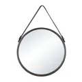 Specchio con cornice da parete INSPIRE tondo Barbier nero Ø 41 cm