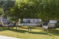 Salotto da giardino Neckar in alluminio  antracite con cuscini in poliestere grigio per 5 persone