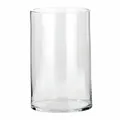 vaso decorativo in vetro trasparente H 20 cm, Ø 19 cm