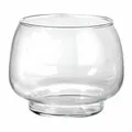 vaso decorativo in vetro trasparente H 9 cm, Ø 12 cm