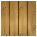 Piastrelle ad incastro ONEK Thermowood in legno pino scandinavo 60 x 60 cm Sp 25 mm,  pino naturale
