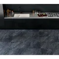 Piastrella da pavimento e rivestimento interno ed esterno rettificato Hellir in gres porcellanato nero antracite grigio scuro 60 x 120 cm, sp 9 mm traffico intenso (pei 4/5) R10