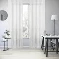 Tenda filtrante INSPIRE Amina bianco fettuccia con passanti nascosti 200x280 cm
