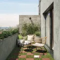 Salotto da giardino Timea Fix NATERIAL in acciaio  antracite con cuscini in poliestere beige per 2 persone