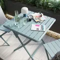 Set tavolo e sedie Idaho NATERIAL in alluminio per 2 persone, blu