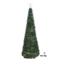 Albero di Natale artificiale Conico verde con illuminazione H 180 cm