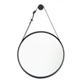 Specchio con cornice da parete INSPIRE tondo Barbier nero Ø 43 cm
