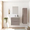 Set di mobili da bagno e servizi igienici con specchio rovere chicago  L 60 cm