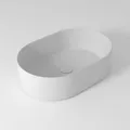 Lavabo d'appoggio ovale in ceramica L 60 x H 17 cm bianco