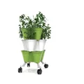 Vaso per piante e fiori Poty XS kit in polipropilene verde oliva H 56 cm L 36.5 x