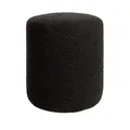 Pouf per interni Domino bouclette nero Ø 33 x H 39 cm