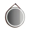 Specchio con illuminazione integrata completo di faretto bagno tondo H 80 x P 3 cm