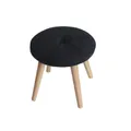 Pouf per interni Levon nero Ø 34.5 x H 37 cm