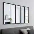 Specchio Atelier rettangolare in metallo nero 140 x 90 cm INSPIRE