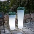 Vaso luminoso da esterno Vaso illuminato H 80 cm,in polietilene, luce bianco freddo E27 650LM NEWGARDEN