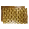 Tappeto bagno rettangolare Domino in bambù marrone 80 x 50 cm
