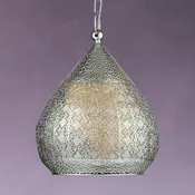 Lampadario Country charm Melilla argento in inox, D. 33 cm, EGLO