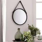 Specchio con cornice da parete INSPIRE tondo Barbier nero Ø 65 cm