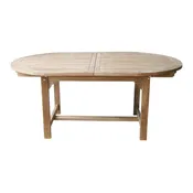 Tavolo da giardino allungabile in teak naturale per 6 persone 180/240x120cm