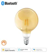 Lampadina smart WIFI, LED filamento, globo, metallo oro, luce calda, 6W=600LM (equiv 45 W), 300° dimmerabile, LEDVANCE