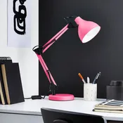 Lampada da scrivania pop Ennis rosa, in ferro, INSPIRE