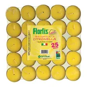 Candela anti-zanzara FLORTIS al profumo di citronella confezione da 25 pezzi