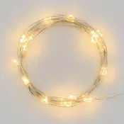 Catena luminosa 100 lampadine LED bianco caldo Micro 1 m