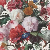 Carta da parati Essentials Florals bianco, 53 cm x 10.05 m