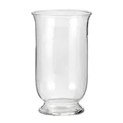 vaso decorativo in vetro trasparente H 30 cm, Ø 15 cm