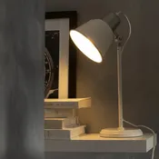Lampada da tavolo moderno Milky crema, in metallo, INSPIRE