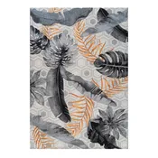 Tappeto Jungle antiscivolo grigio e arancione, 160x230 cm