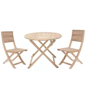 Set tavolo e sedie Solis NATERIAL in acacia per 2 persone,  marrone