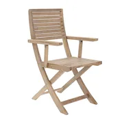 Set tavolo e sedie Solaris NATERIAL in legno per 6 persone, marrone