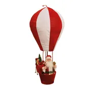 Babbo Natale mongolfiera in poliestere H 150 cm, L 100 cm  x P 100 cm