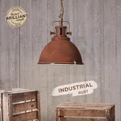 Lampadario Industriale Jesper ruggine in ferro, D. 38 cm, BRILLIANT