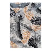 Tappeto Jungle antiscivolo grigio e arancione, L 230 x L 160 cm
