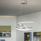 Lampadario LED moderno KILEY grigio Ø54cm, luce naturale 2900 lumen